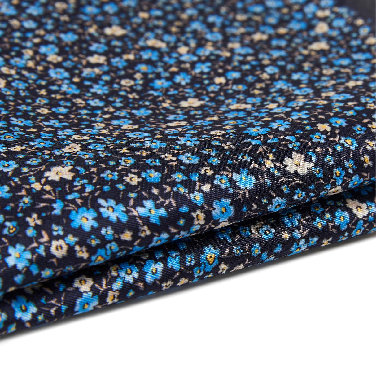 Pochette de costume en soie - Liberty bleu