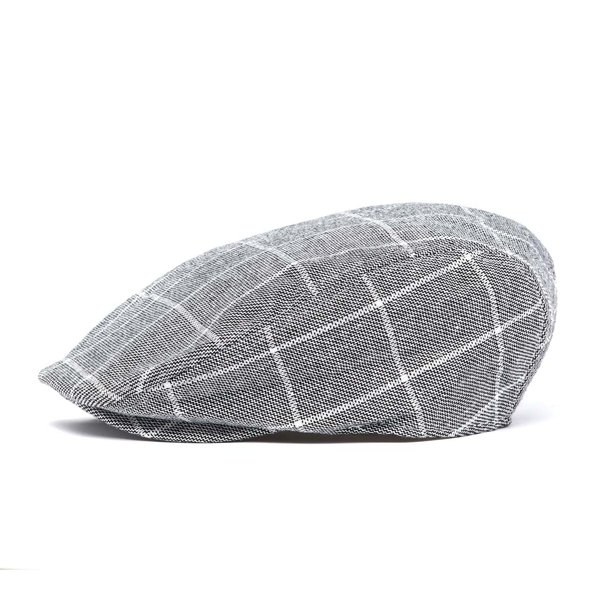 Casquette plate à carreaux - Grise - Homme - Taille unique - Draeger