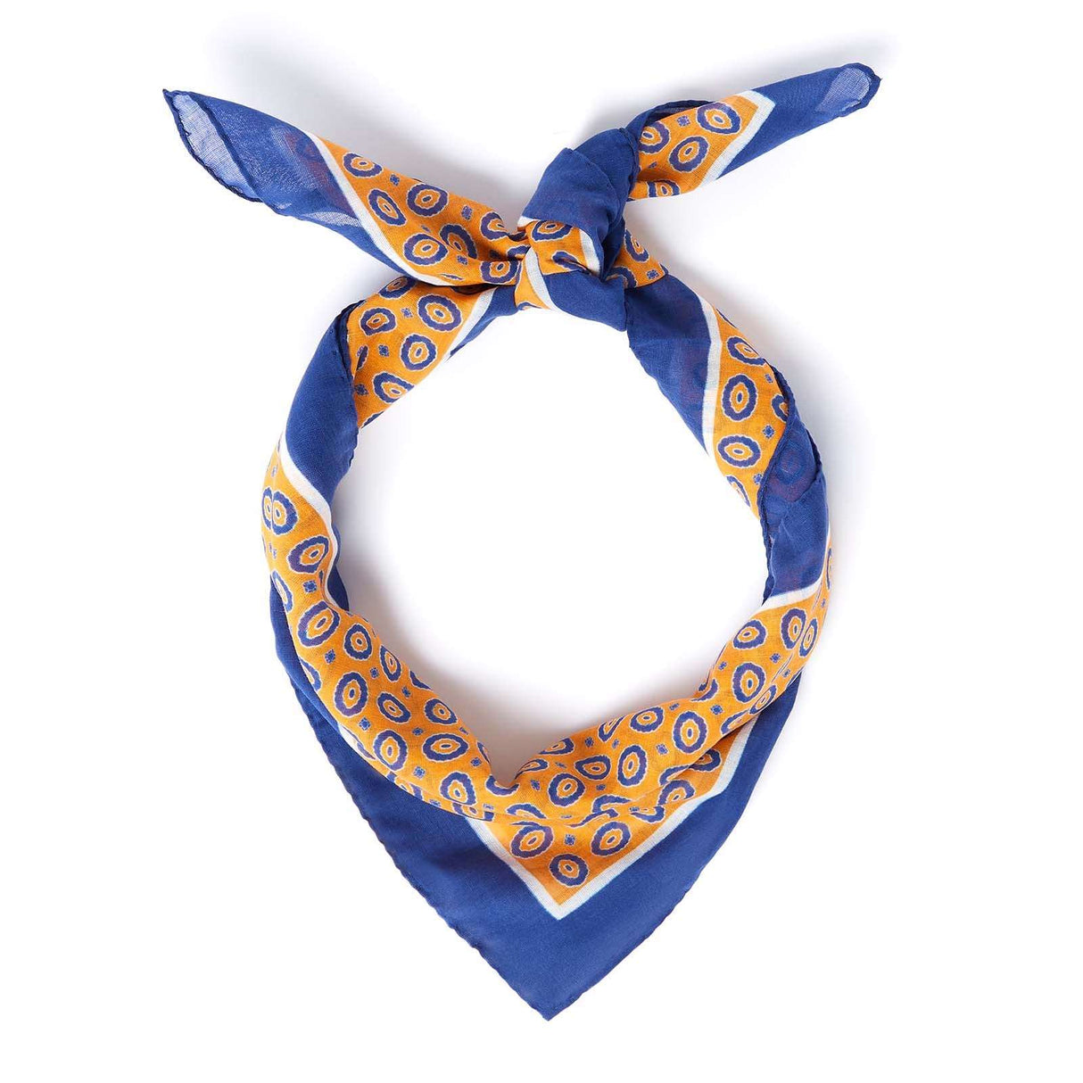 Bandana en coton motif ovales - orange