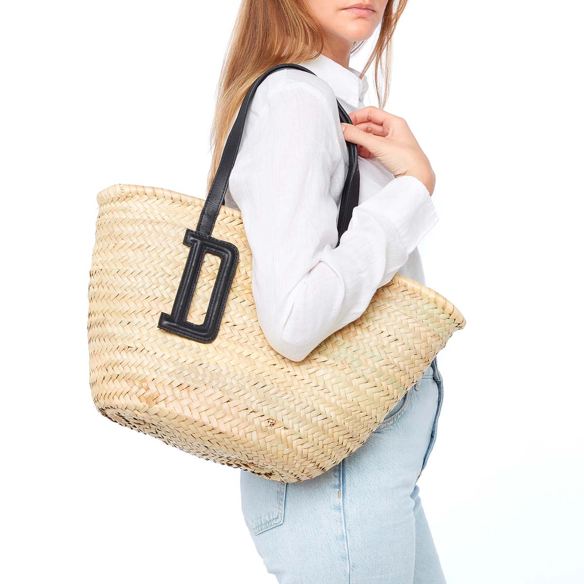 Sac Panier en Palme - Camel