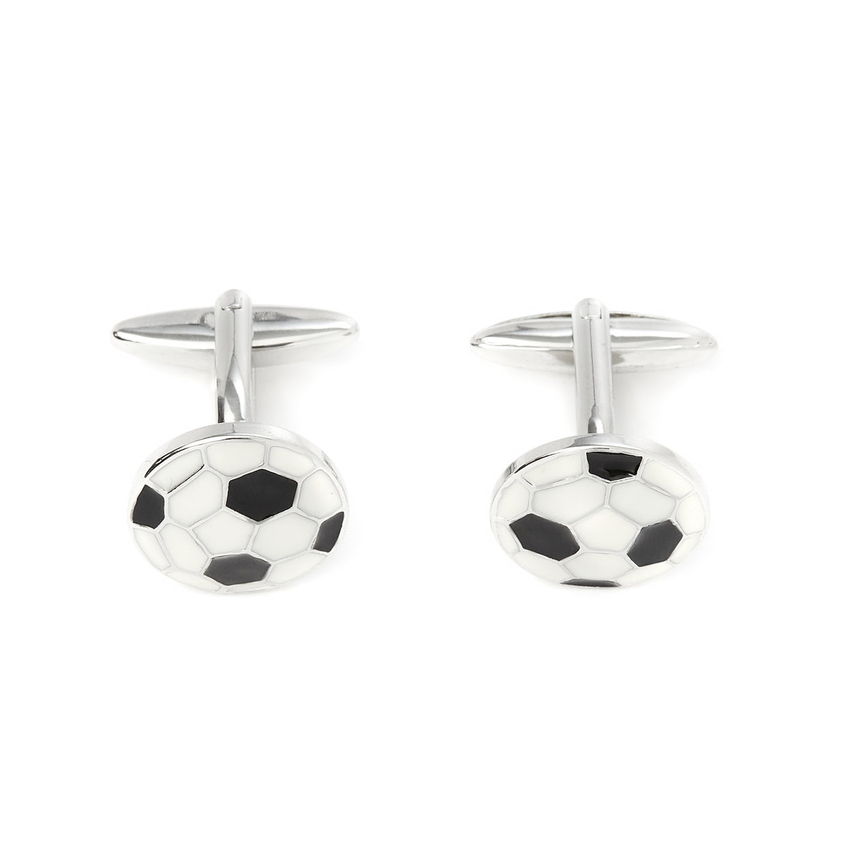 Boutons de manchettes - Ballon de football - Noir et Blanc - Homme