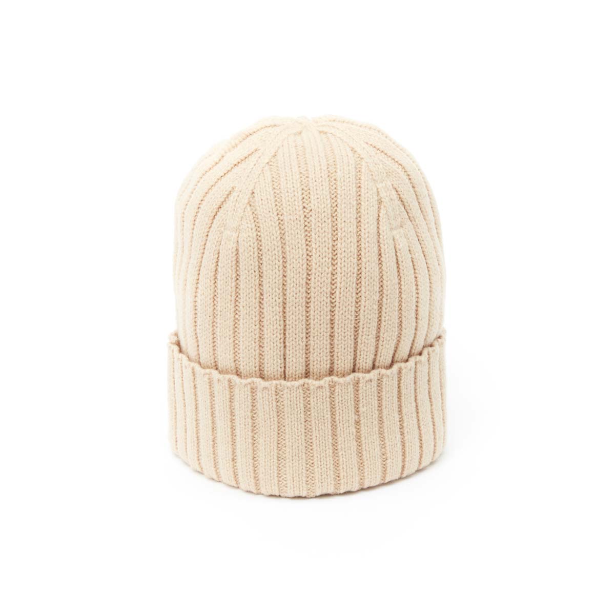 Bonnet Cotelé Uni Beige - Taille unique