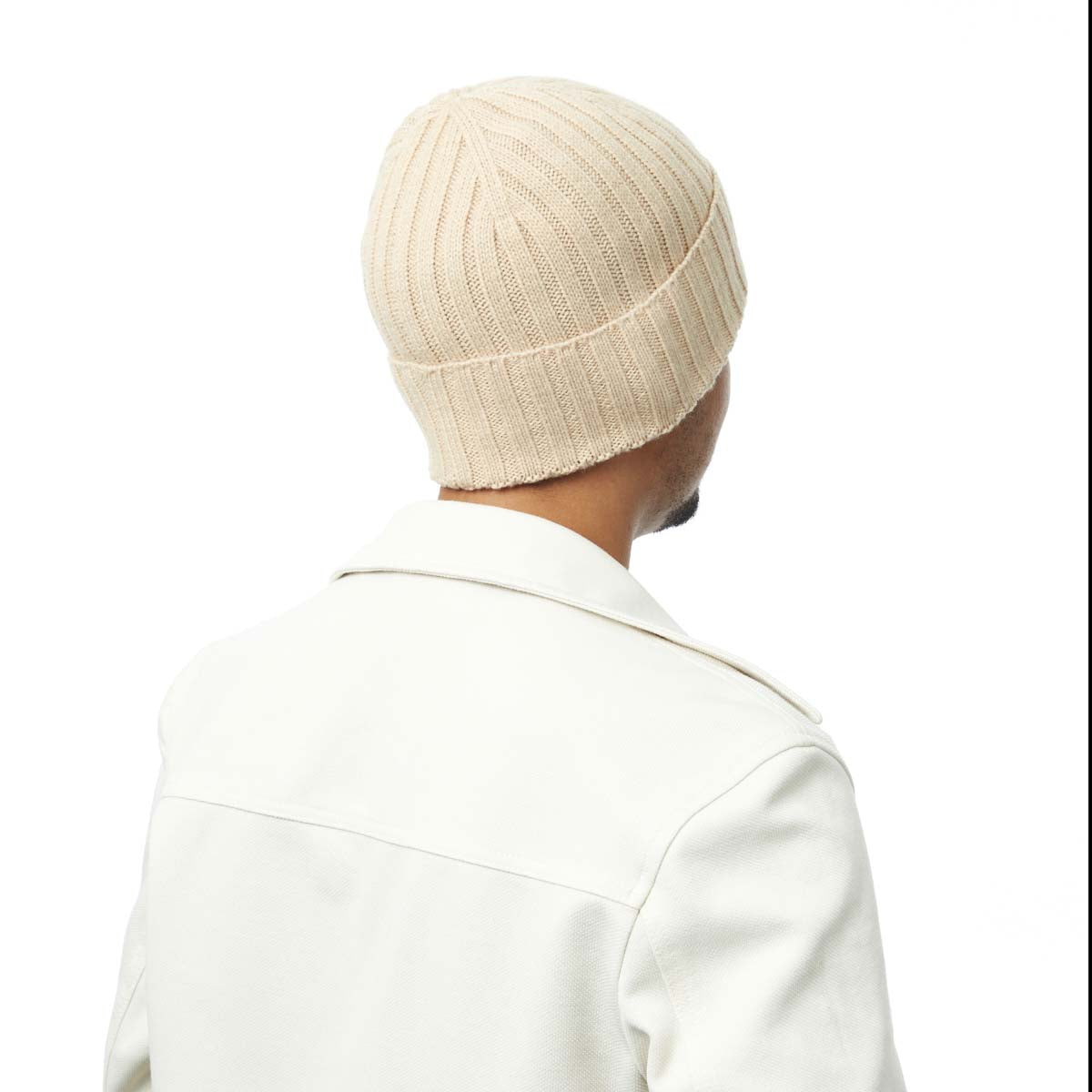 Bonnet Cotelé Uni Beige - Taille unique