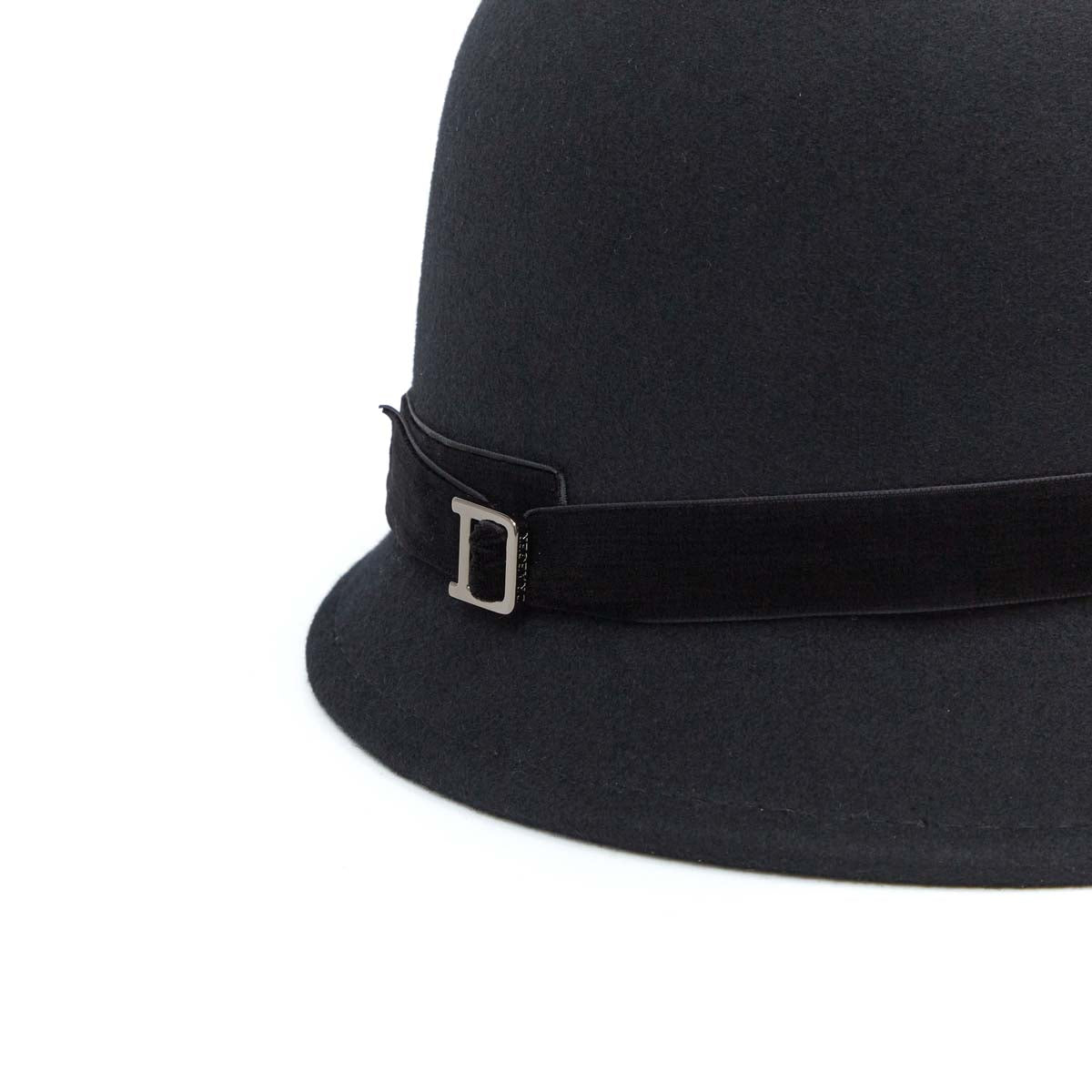 Chapeau en Laine Cloche Feutre Noir