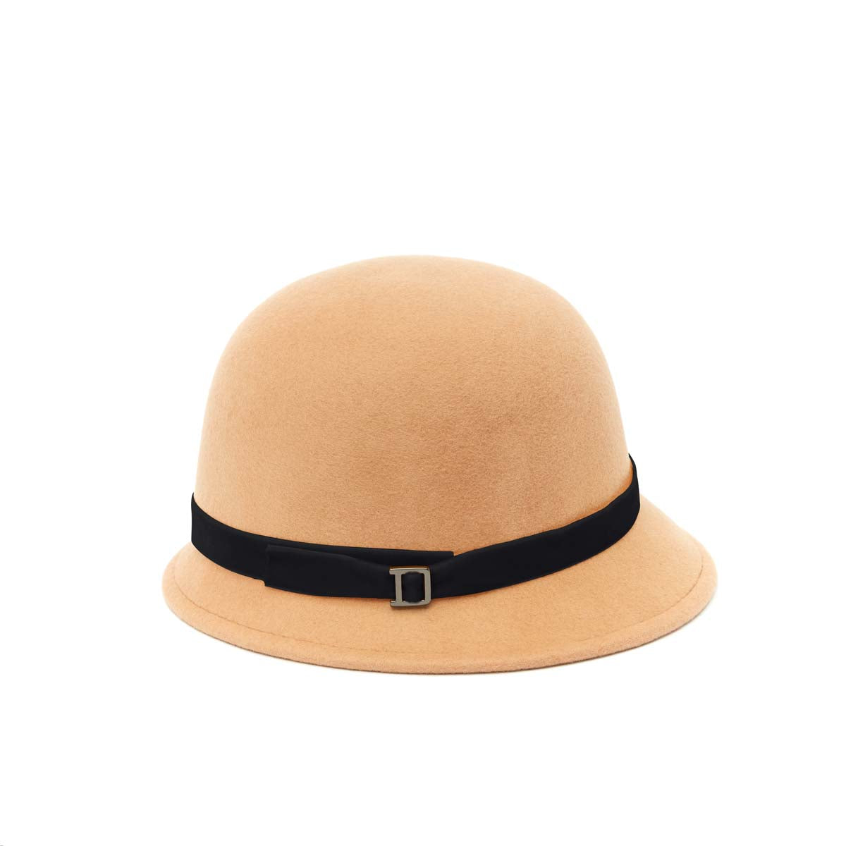 Chapeau en Laine Cloche Feutre Camel