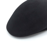 Casquette Bombée en Laine Plate Noir