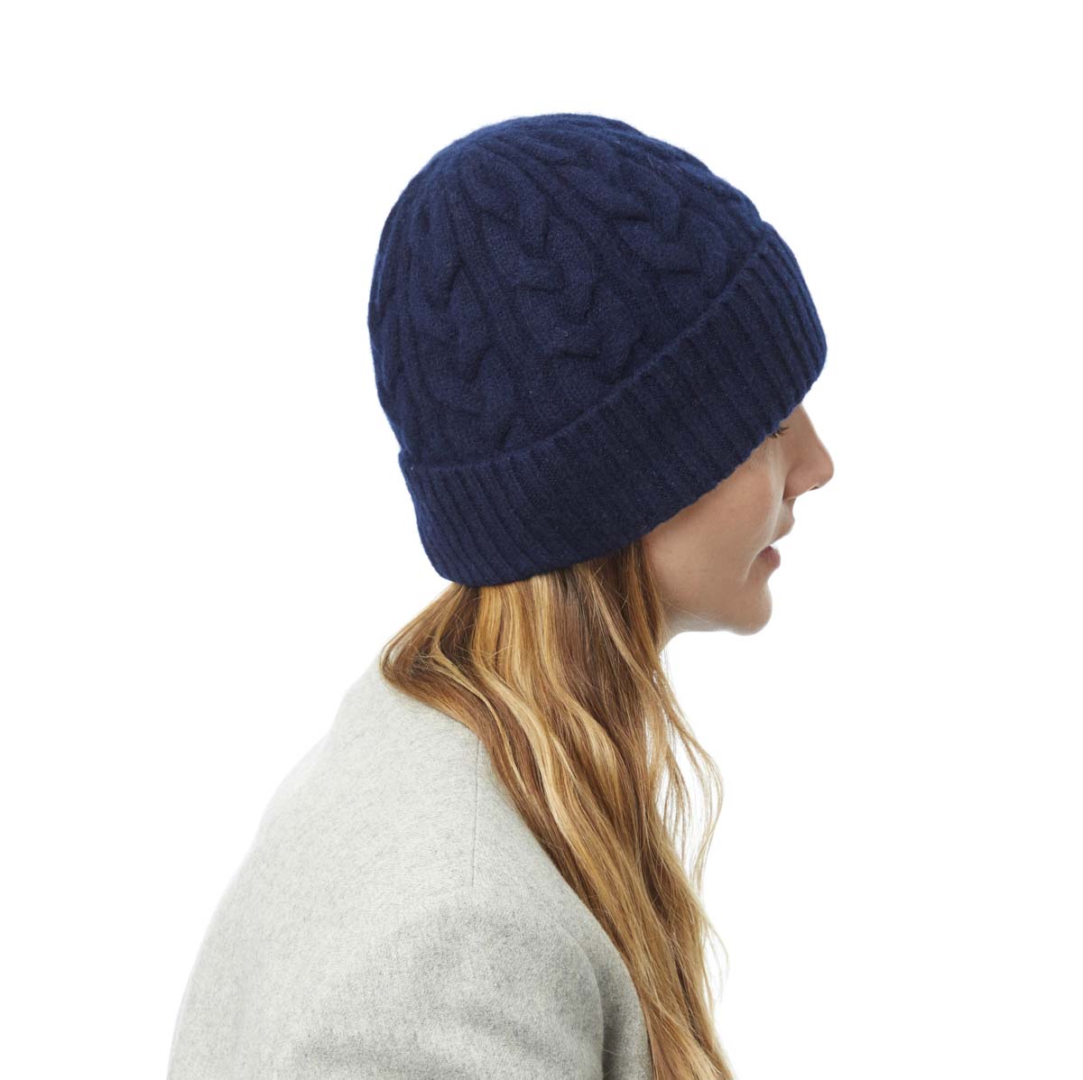 Bonnet Torsades Marine - Femme - Taille unique