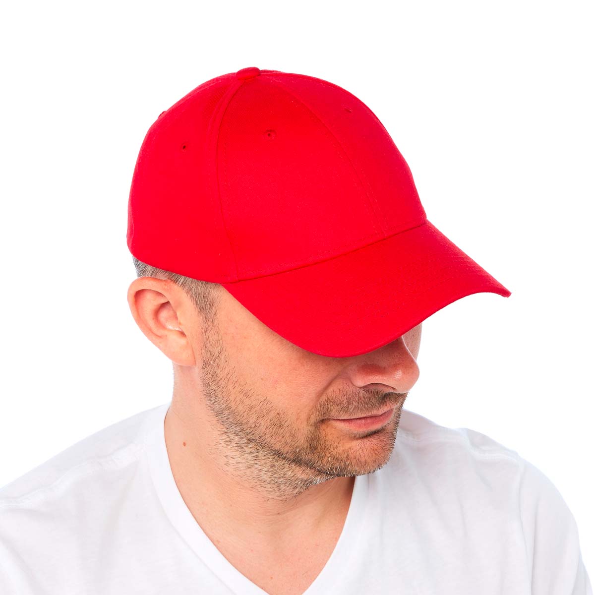 Casquette en 100% coton -  Rouge - Unisexe  - Anneau réglable - Draeger