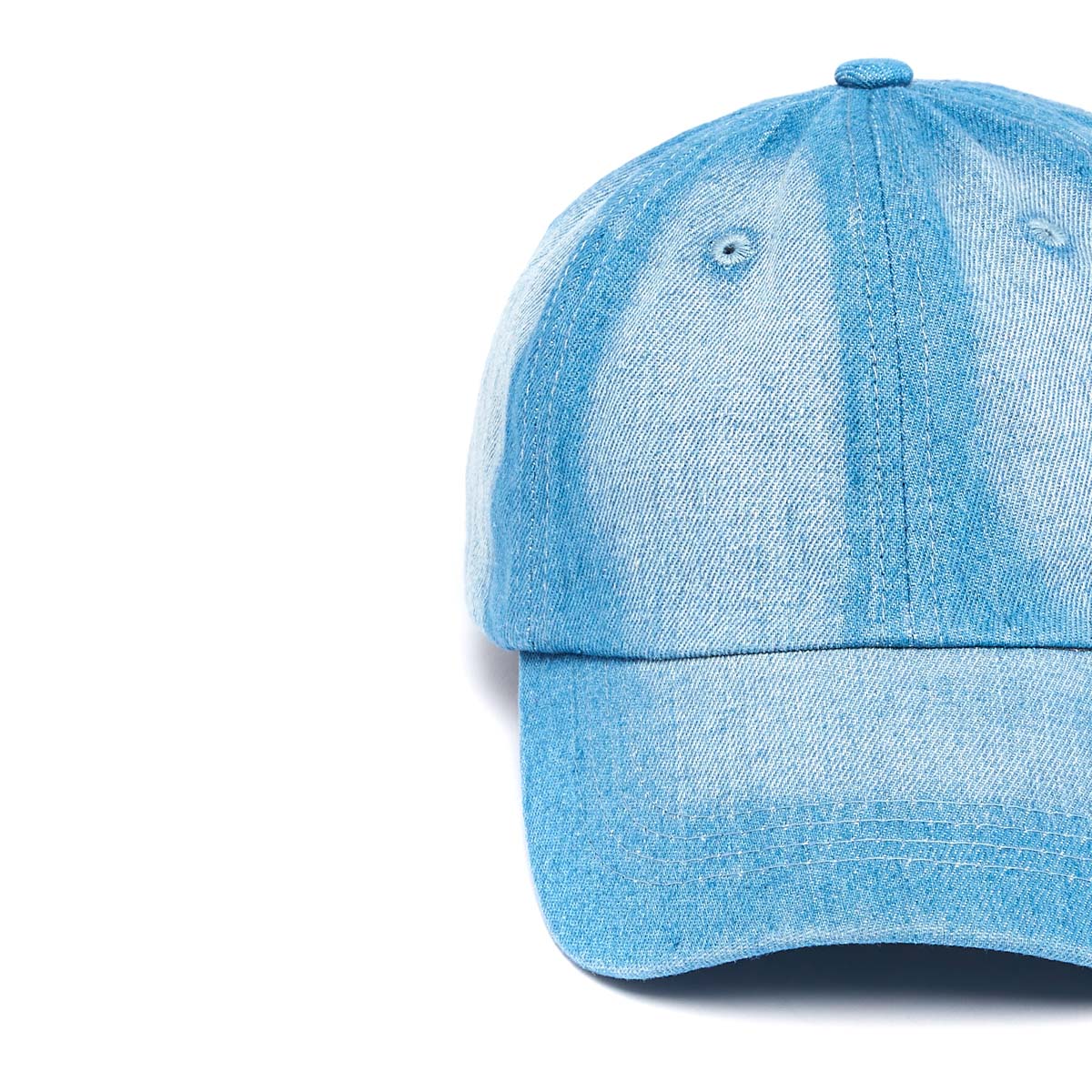 Casquette en 100% coton - Bleu Ciel - Effet Denim - Unisexe - Anneau réglable - Draeger