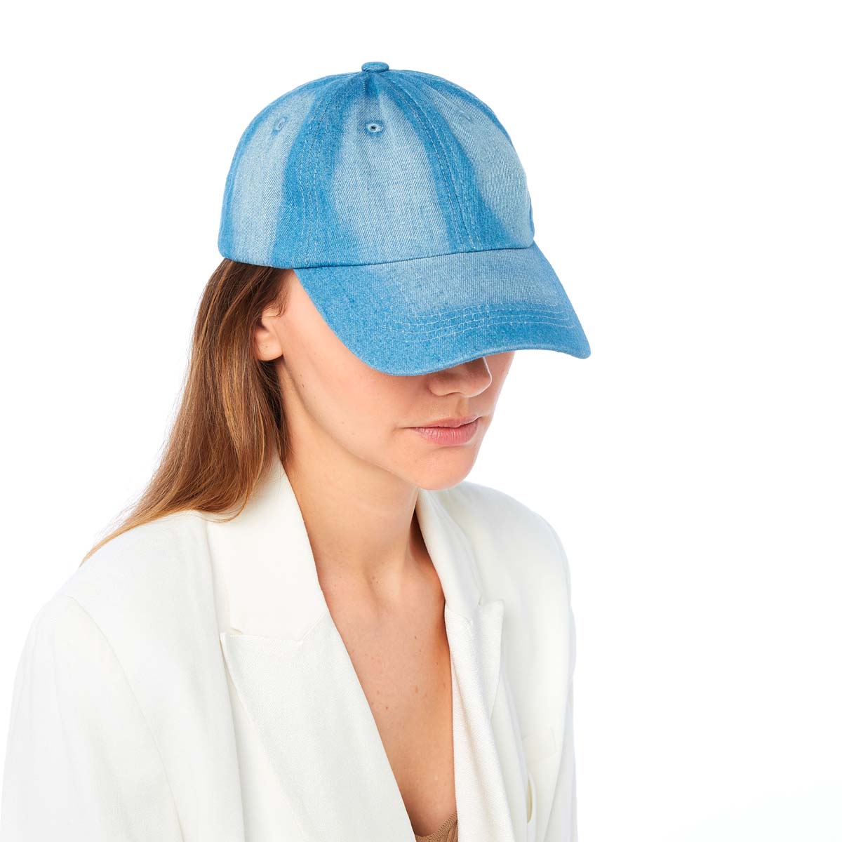 Casquette en 100% coton - Bleu Ciel - Effet Denim - Unisexe - Anneau réglable - Draeger