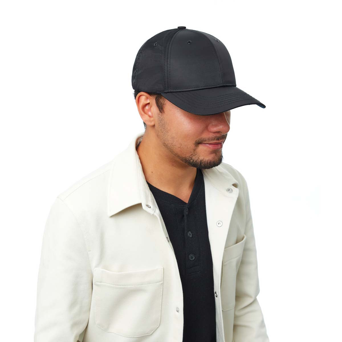 Casquette en Nylon Noir - Homme -  Taille Ajustable - 100% coton