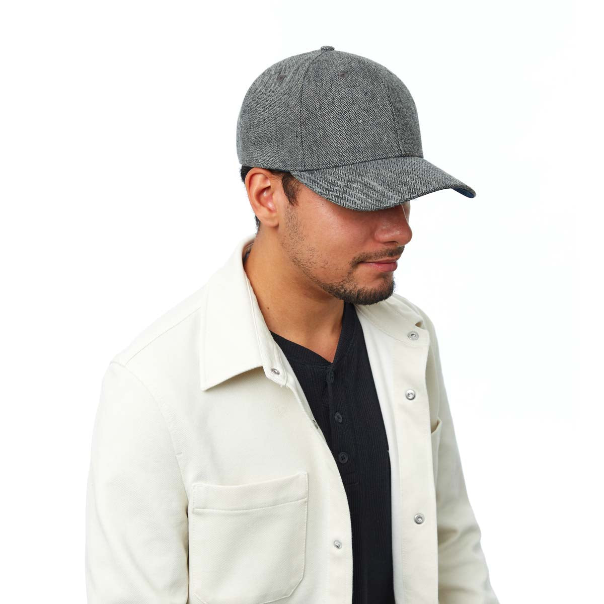 Casquette Chevron Gris - Homme - Taille Ajustable