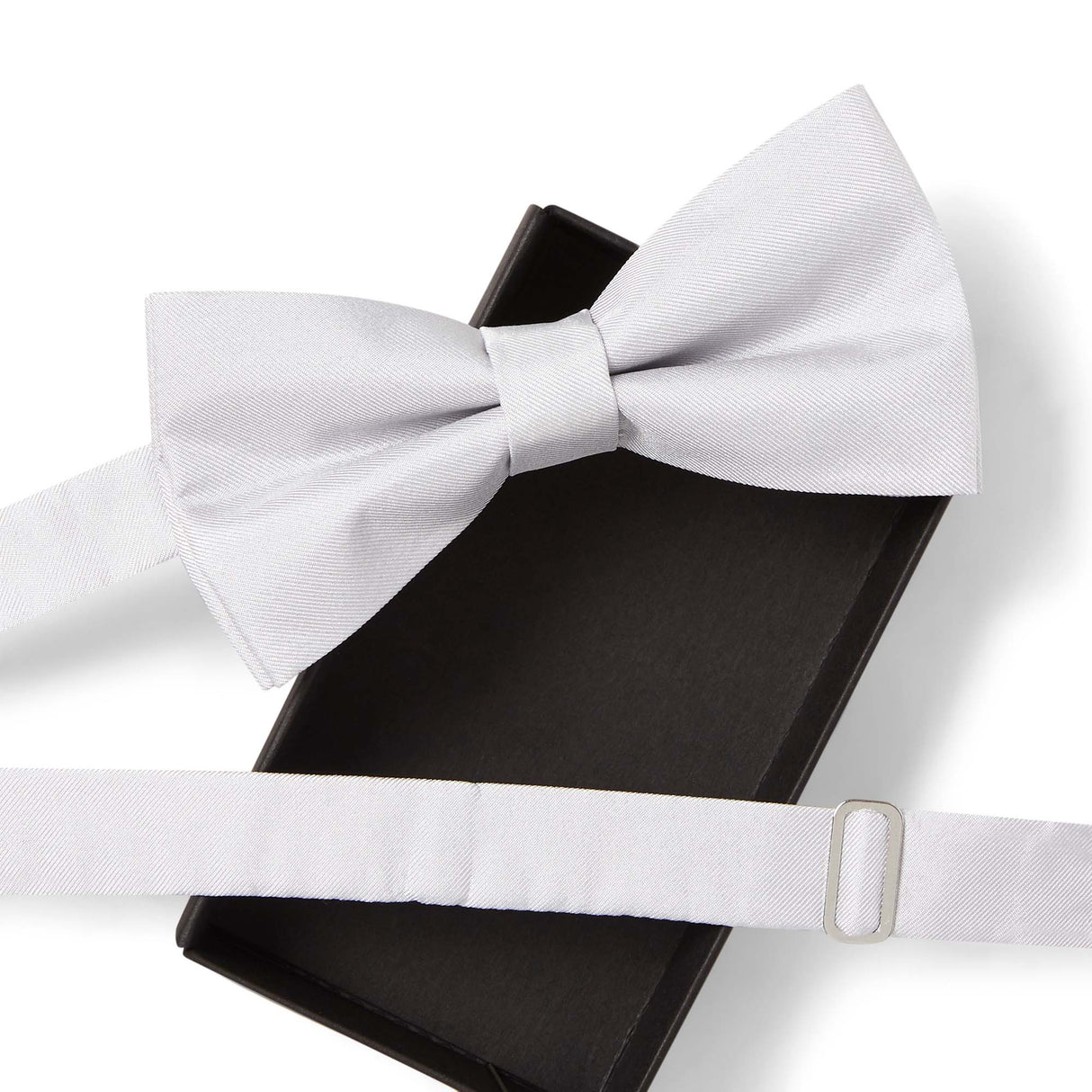 Light gray twill bow tie