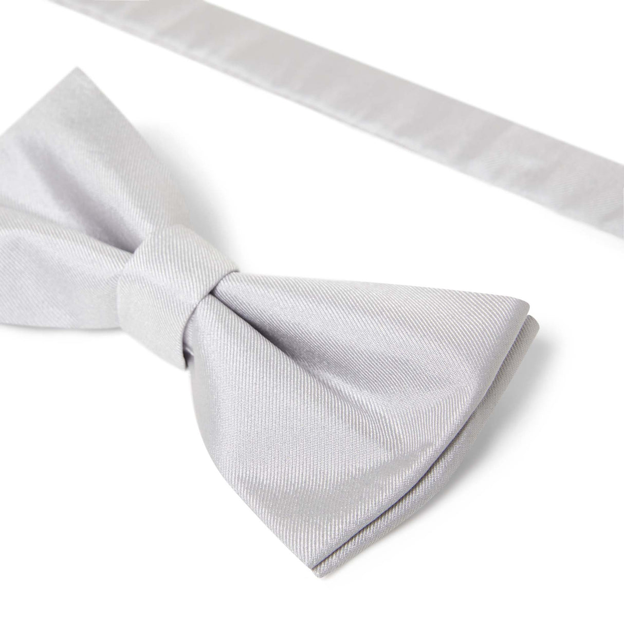 Light gray twill bow tie