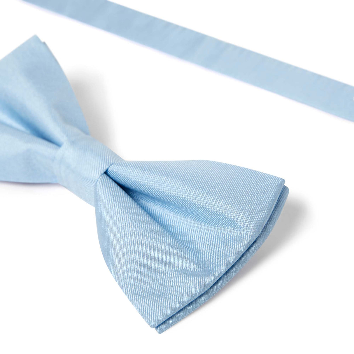 Sky blue twill bow tie