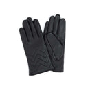 Gants surpiqués en cuir - Noir - Femme