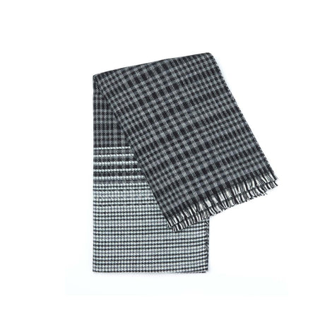 Plaid Carreaux Fantaisie - Noir - Fabrication Française