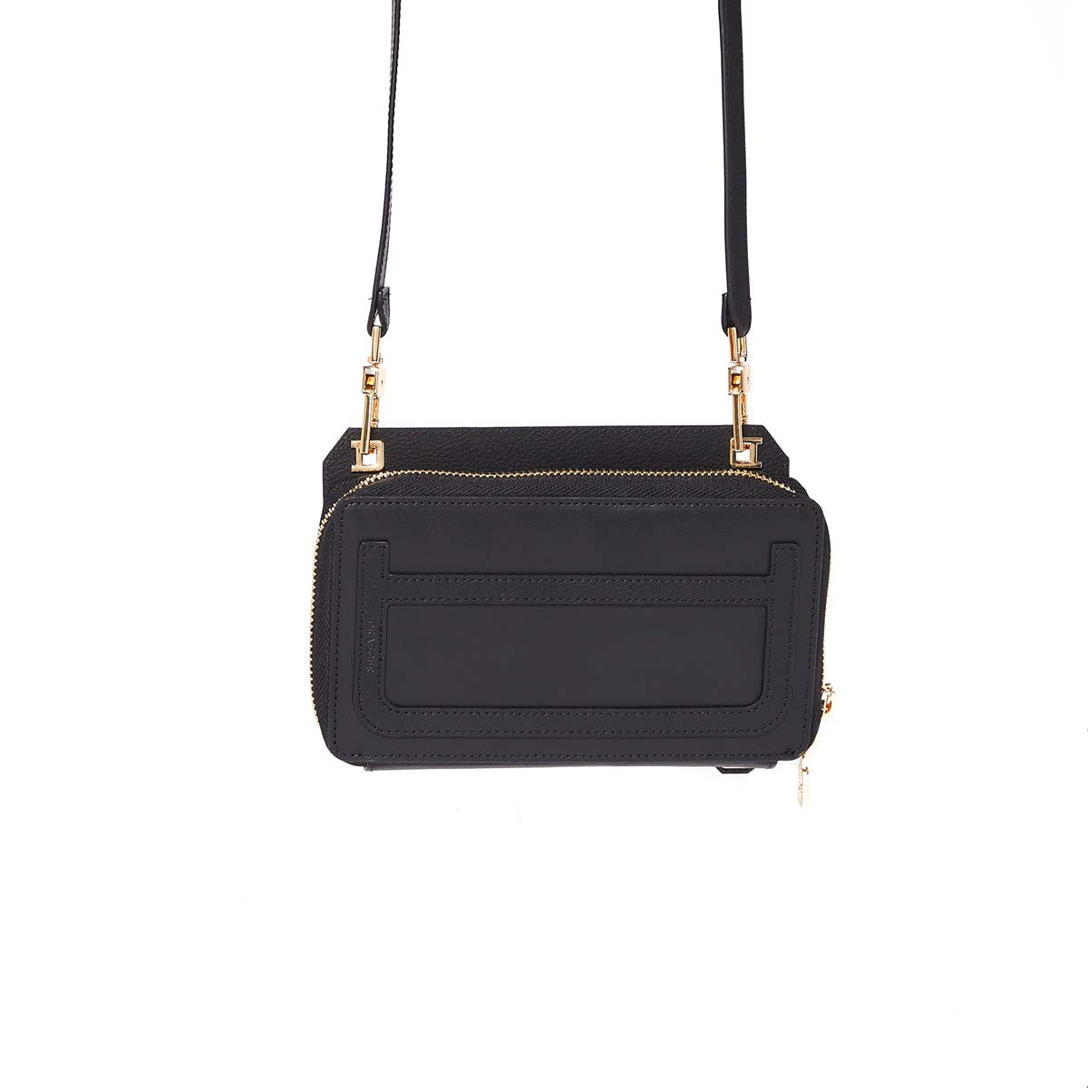 Pochette porte-téléphone - 100% cuir - Noir - Sangle réglable