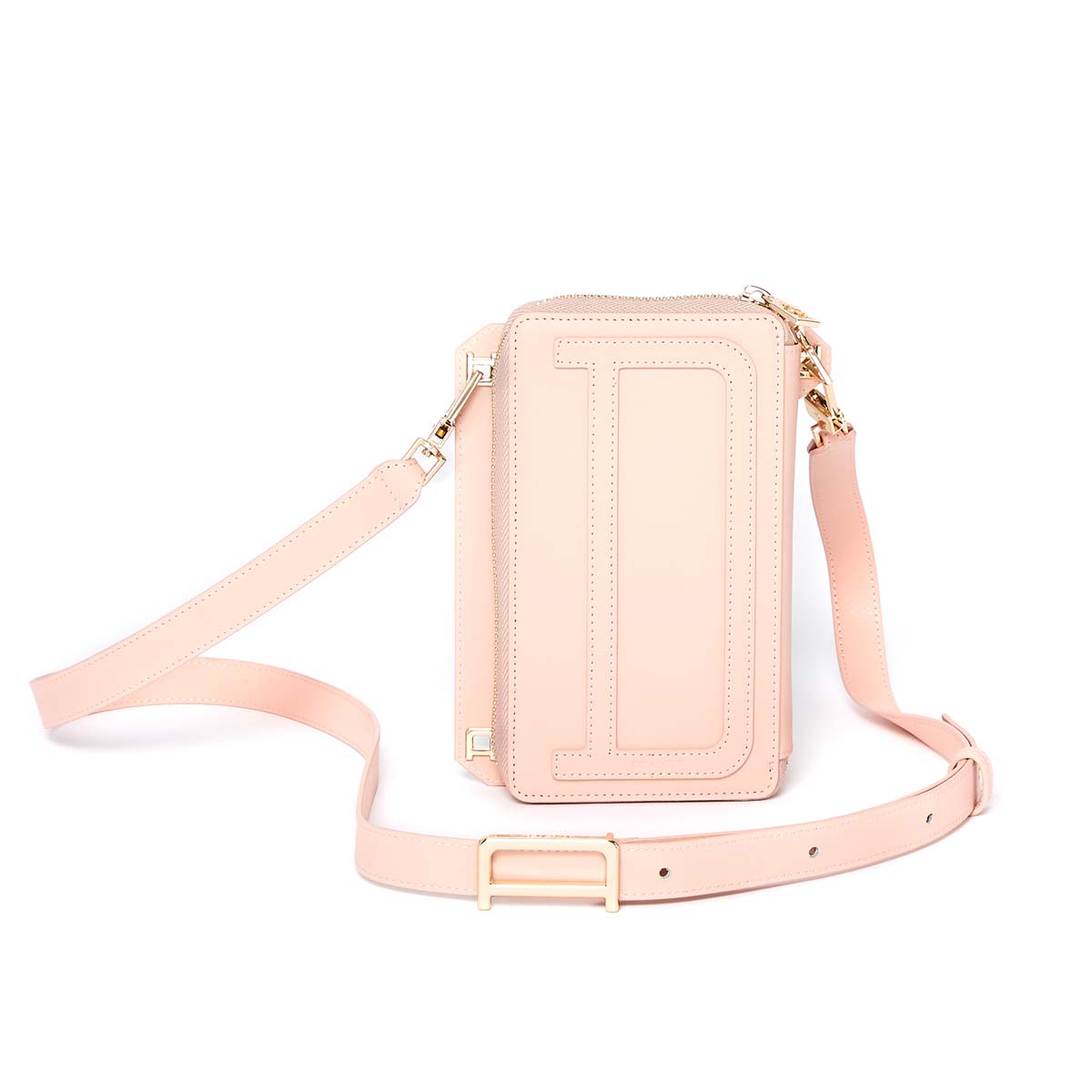 Pochette porte-téléphone - 100% cuir - Rose - Sangle réglable