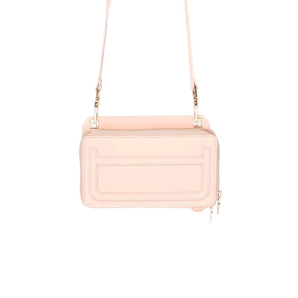 Pochette porte-téléphone - 100% cuir - Rose - Sangle réglable