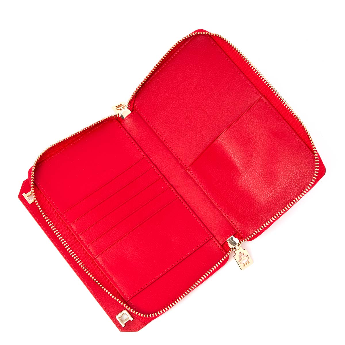 Pochette porte-téléphone - 100% cuir - Rouge - Sangle réglable