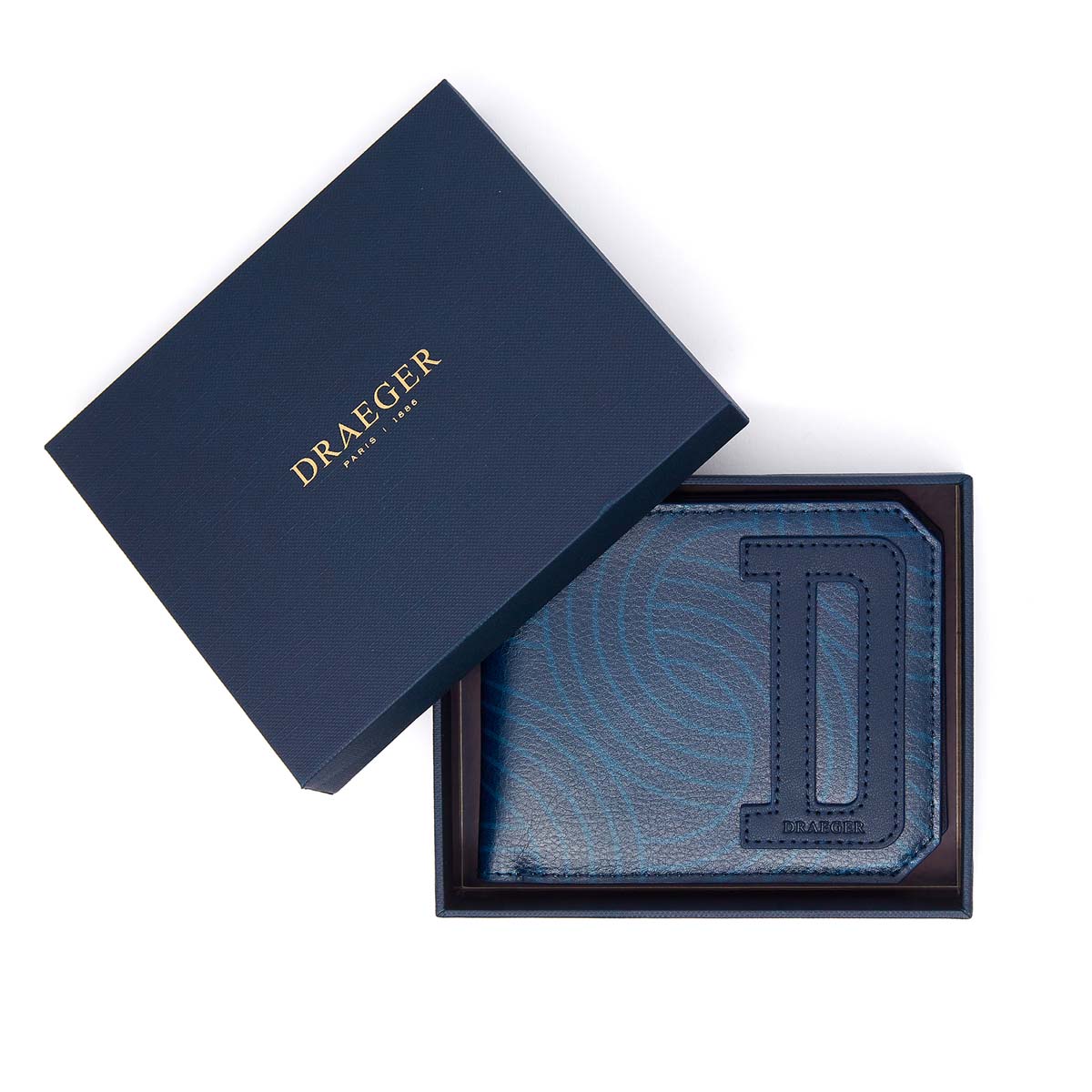 Portefeuille Italien - Bleu - 100% cuir - Homme - 2 volets intérieurs