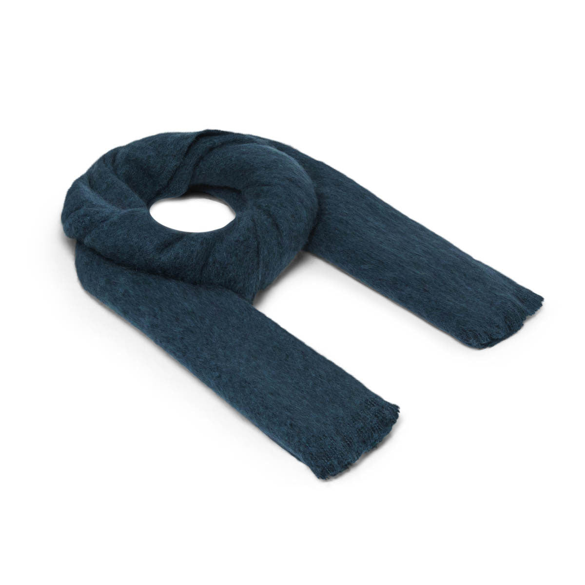 Etole en mohair - bleu canard