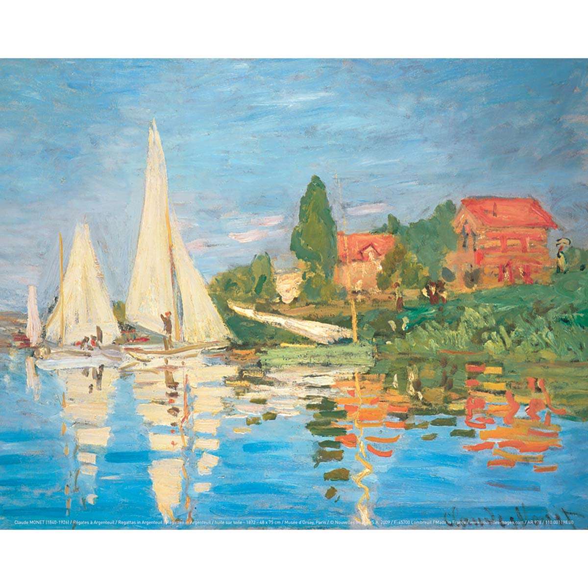 Affiche Régates à Argenteuil, MONET - 24X30cm