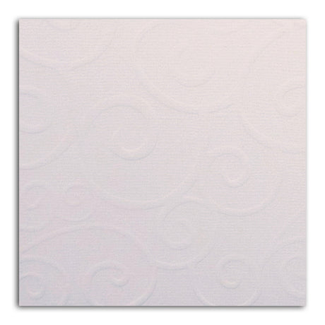 Lot de 5 Feuilles de Papier Scrapbooking Moucheté - Blanc arabesque