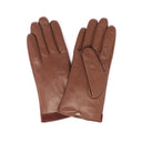 Gants Bi-Matière en Cuir d’Agneau - Cognac