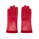 Gants Bi-Matière en Cuir d’Agneau - Rouge