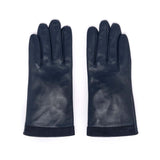 Gants Bi-Matière en Cuir d’Agneau - Marine