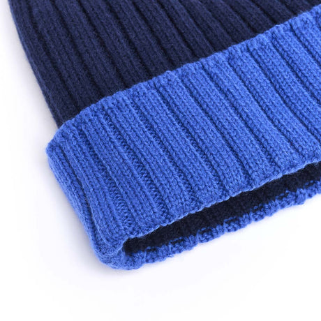 Bonnet Bicolore en Laine – Bleu marine et Bleu roi