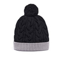 Bonnet Bicolore Avec Pompon en Laine