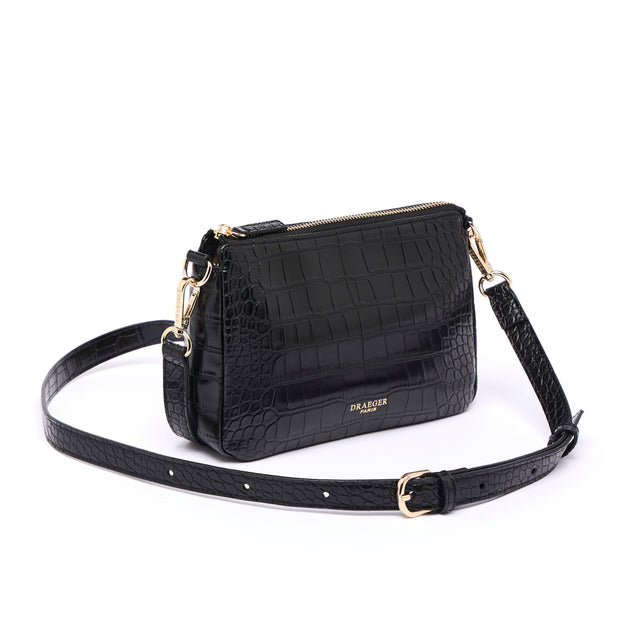 Sac Pochette Anna Croco - Noir