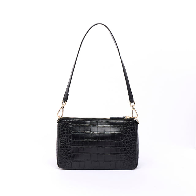 Sac Pochette Anna Croco - Noir