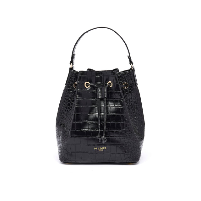 Sac Bourse Anna Croco - Noir