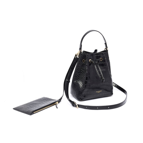 Sac Bourse Anna Croco - Noir