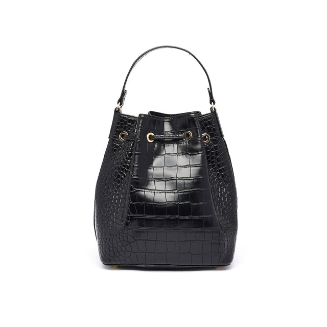 Sac Bourse Anna Croco - Noir