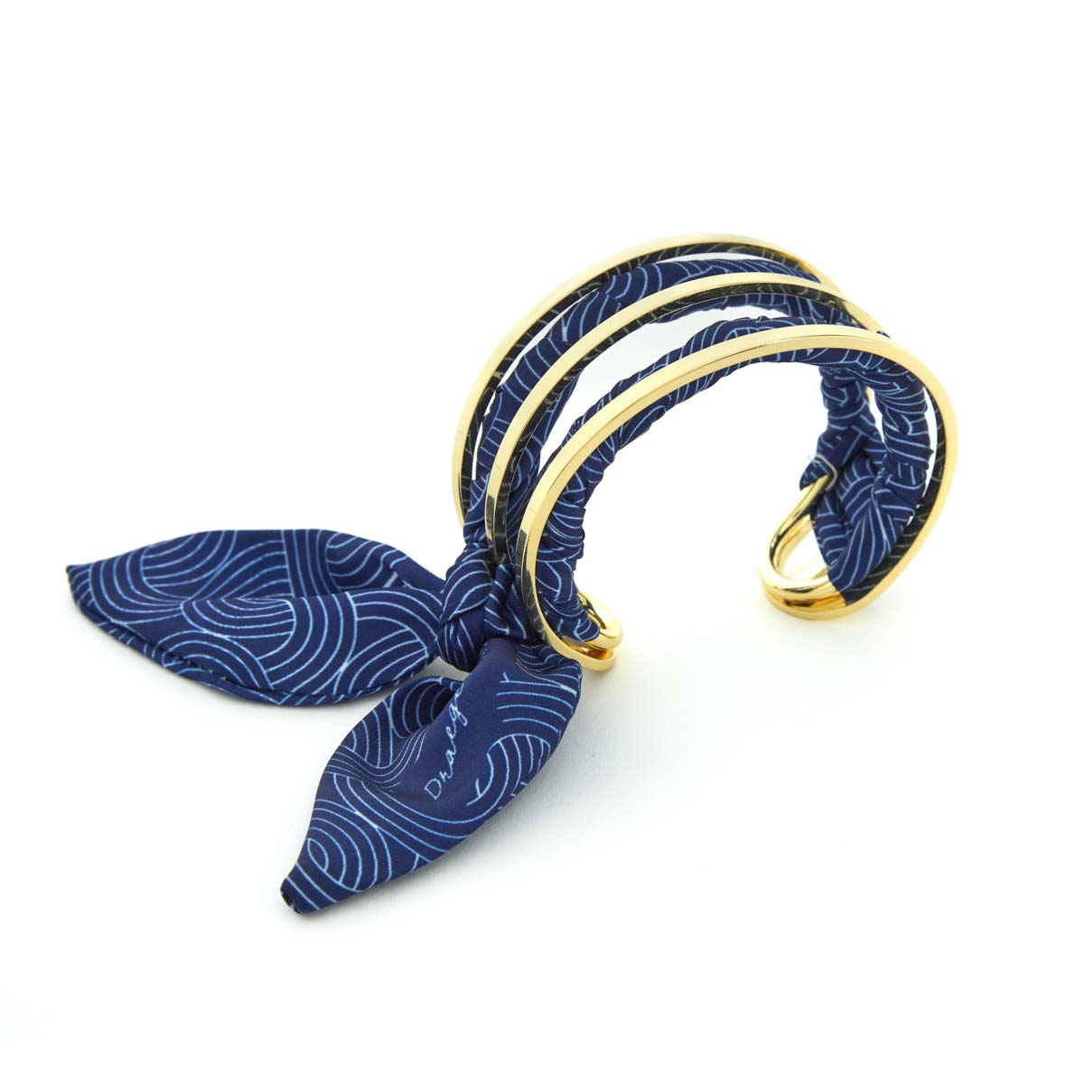 Manchette foulard Tokyo bleu