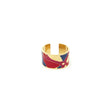 Bague rio émail rouge et bleu roi