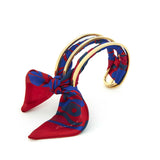 Manchette foulard Rio rouge et bleu foncé