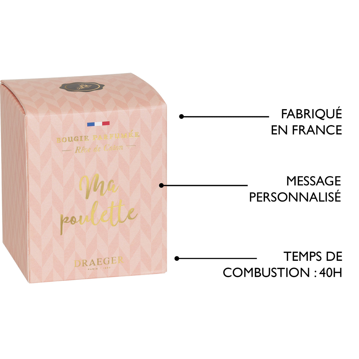 Bougie cadeau - Ma poulette