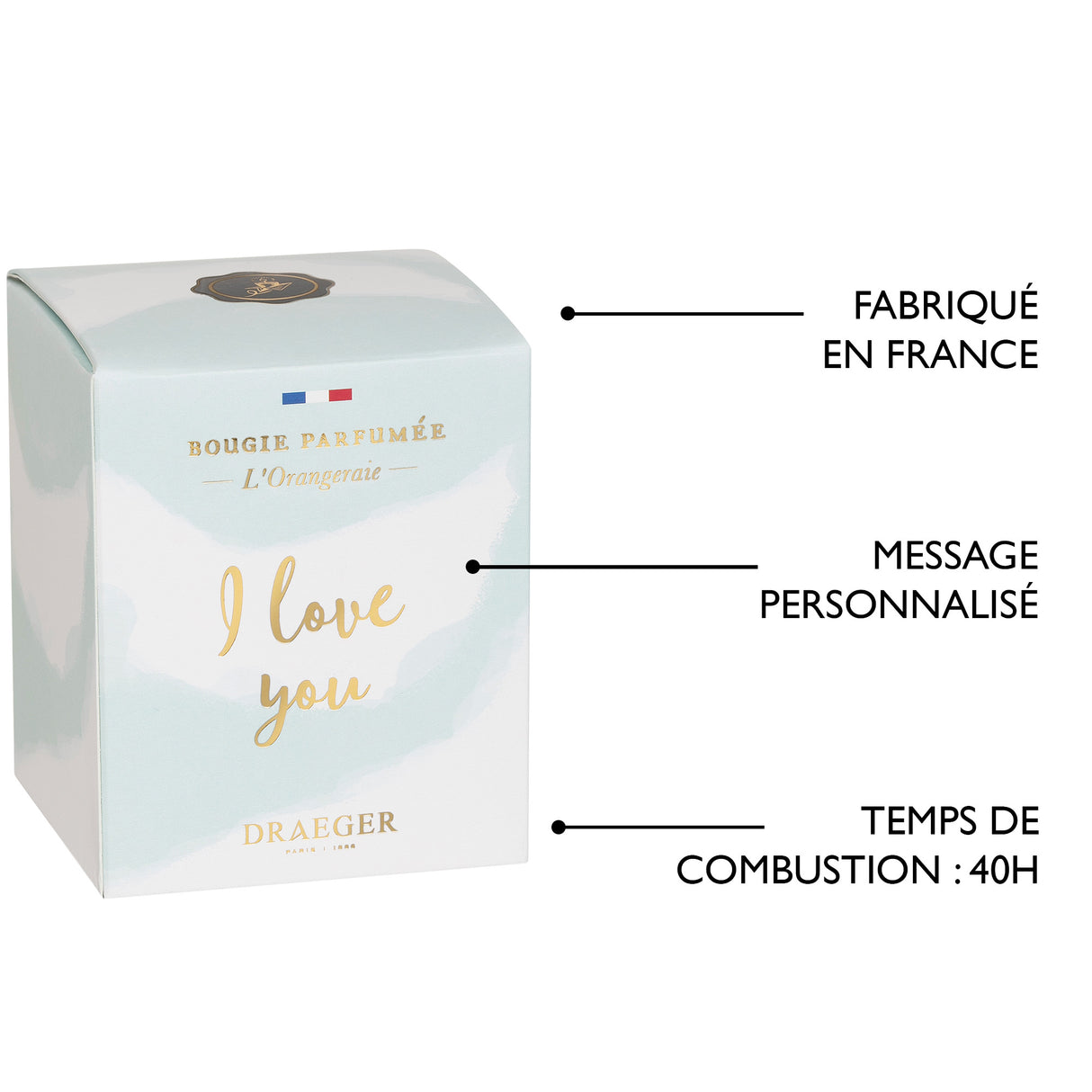 Bougie cadeau - I love you