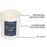 Bougie cadeau - Une amie en or