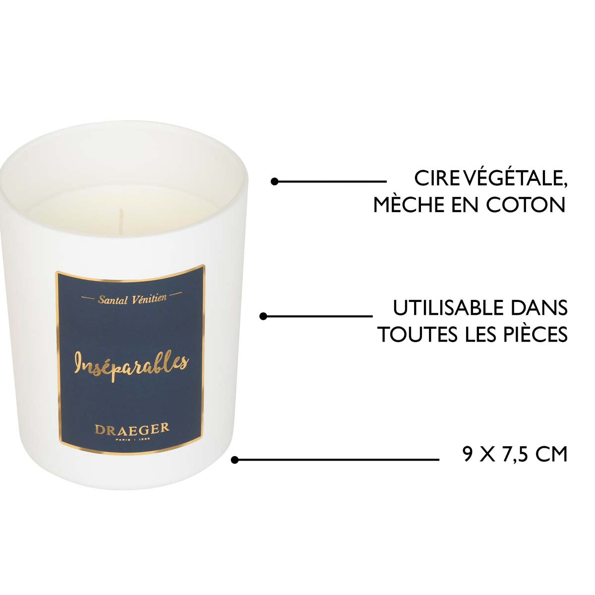 Bougie cadeau - Inséparables