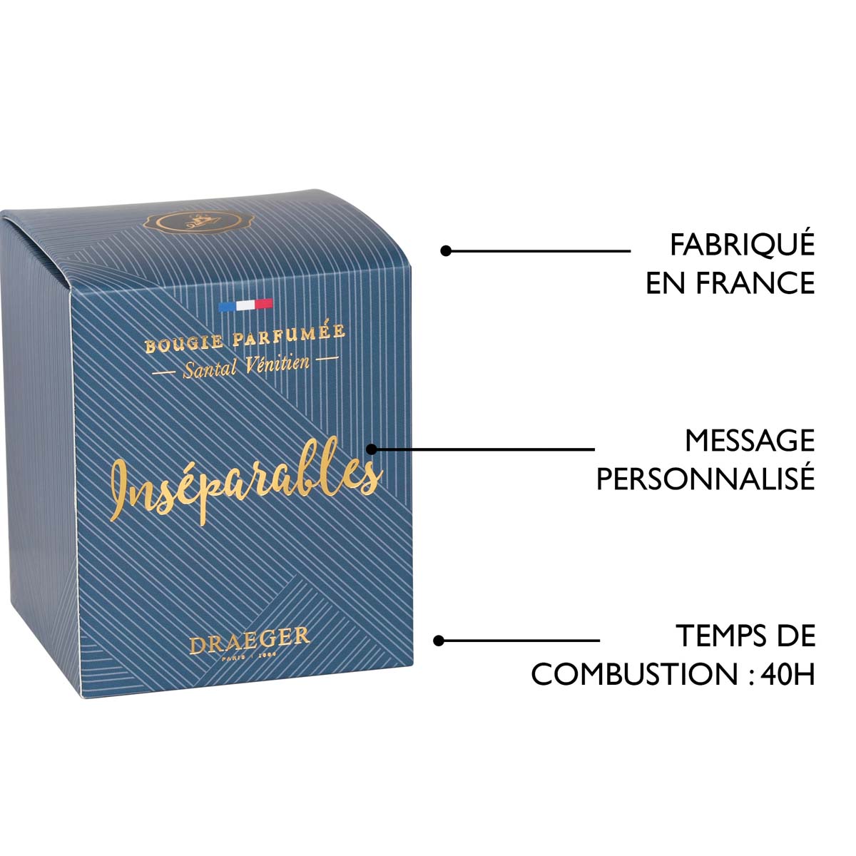 Bougie cadeau - Inséparables