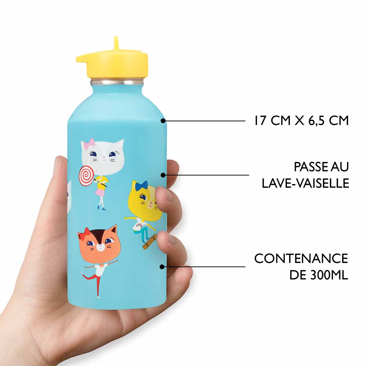 Children's stainless steel bottle - Kittens