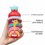 Children's stainless steel water bottle - Pretty princess - giraffe