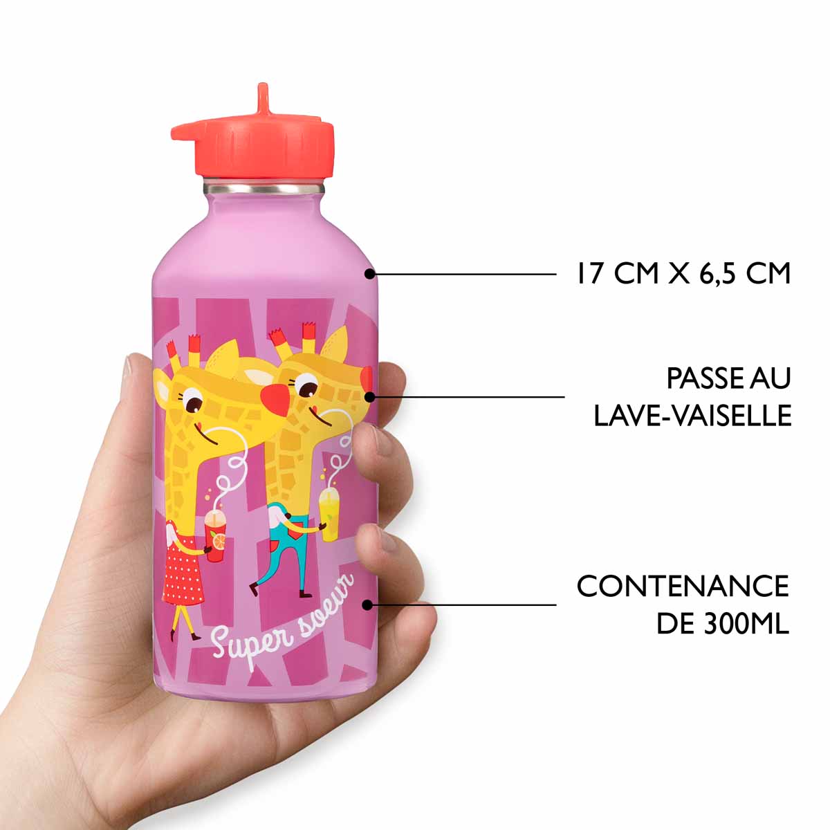 Children's stainless steel bottle - Super sister